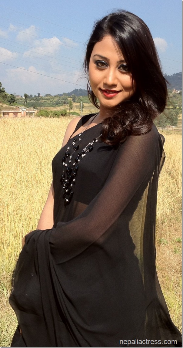 ashishma nakarmi in paddy field