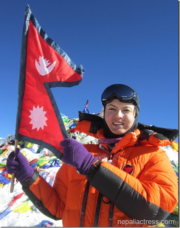 nisha adhikari on Mt. eveerest
