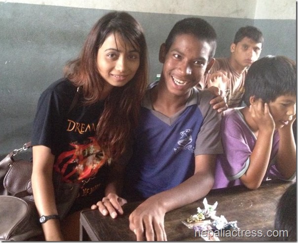 Binita Baral with disable children (1)
