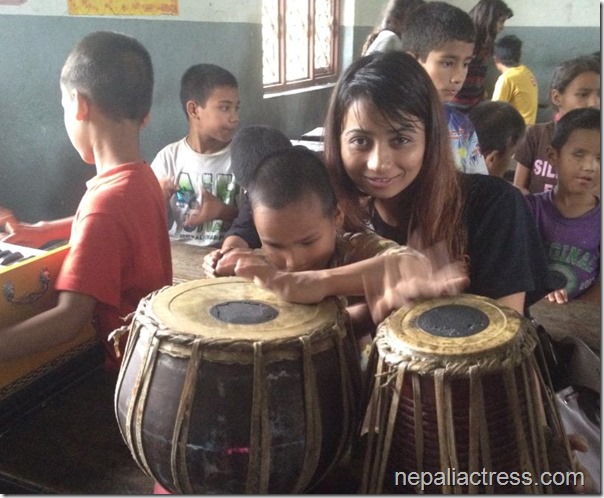 Binita Baral with disable children (2)