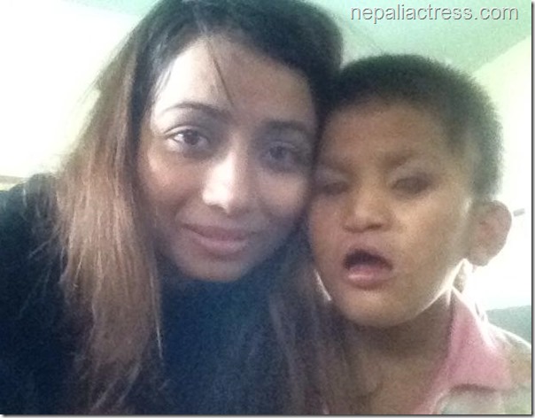 Binita Baral with disable children (4)