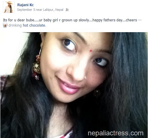 rajani kc's fathers day message in facebook