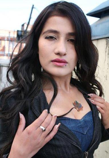 Jiya Kc Shows Tattoo On Her Chest Nepali Actress