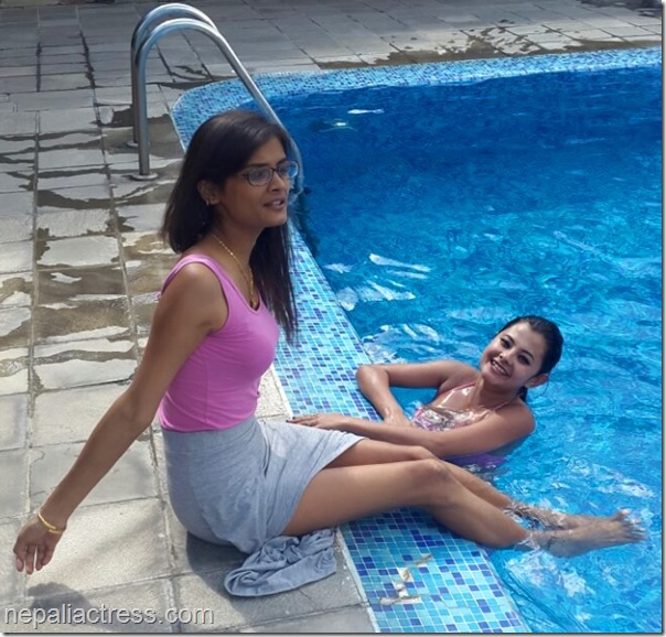 Sushma karki swimming pool3