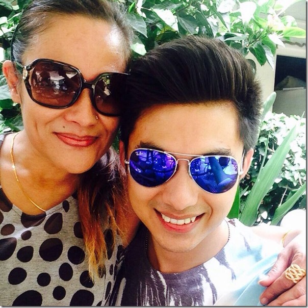 mom and son - anmol kc sushmita kc 