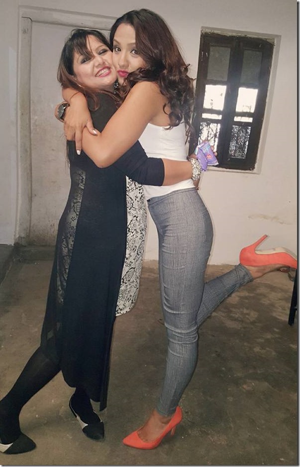 priyanka karki and deepa shree niraula close embrace